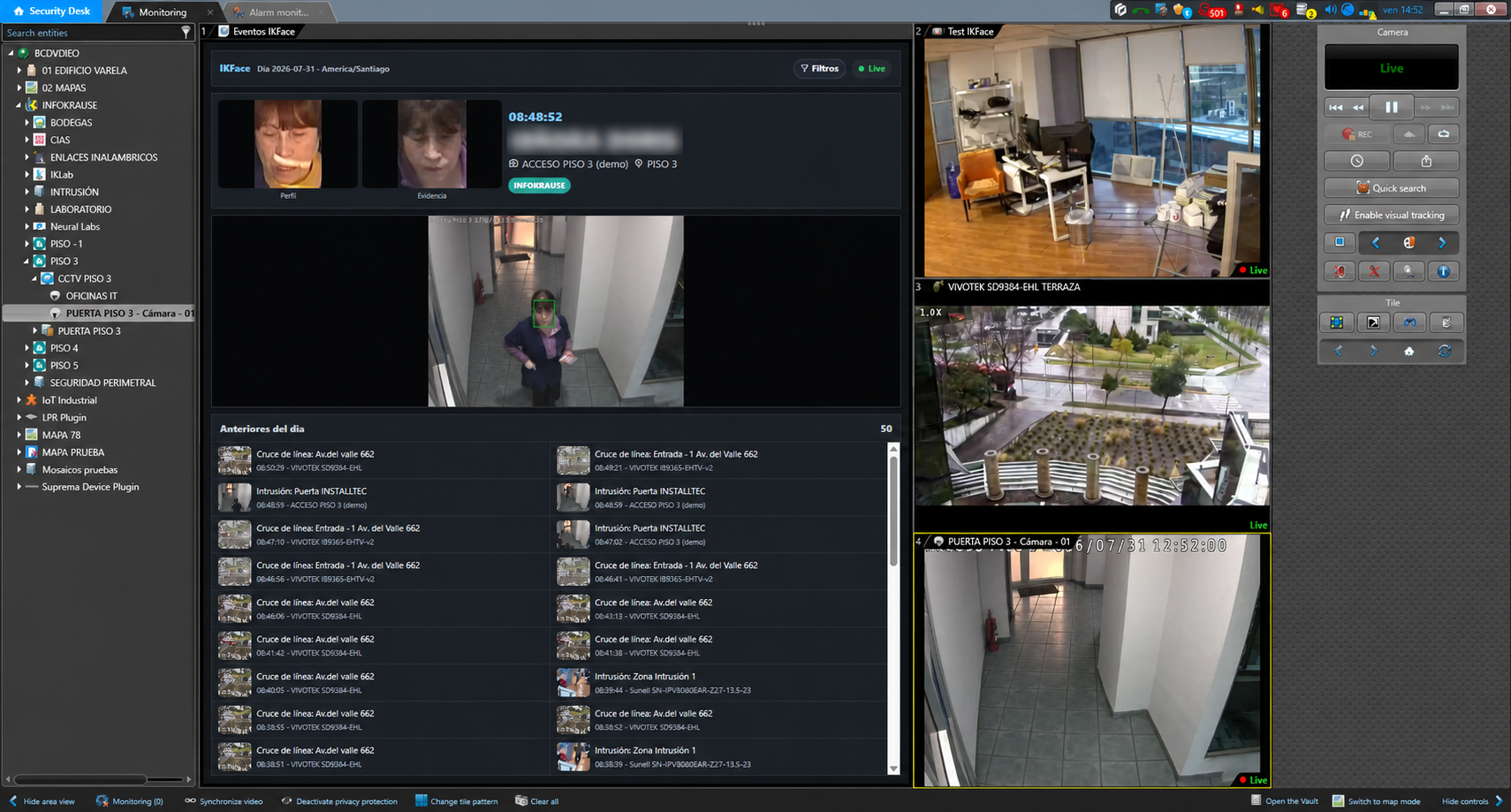 Eventi IKFace in Genetec Security Desk